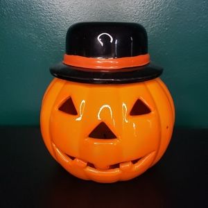 Pumpkin Candle Lantern Halloween Vintage